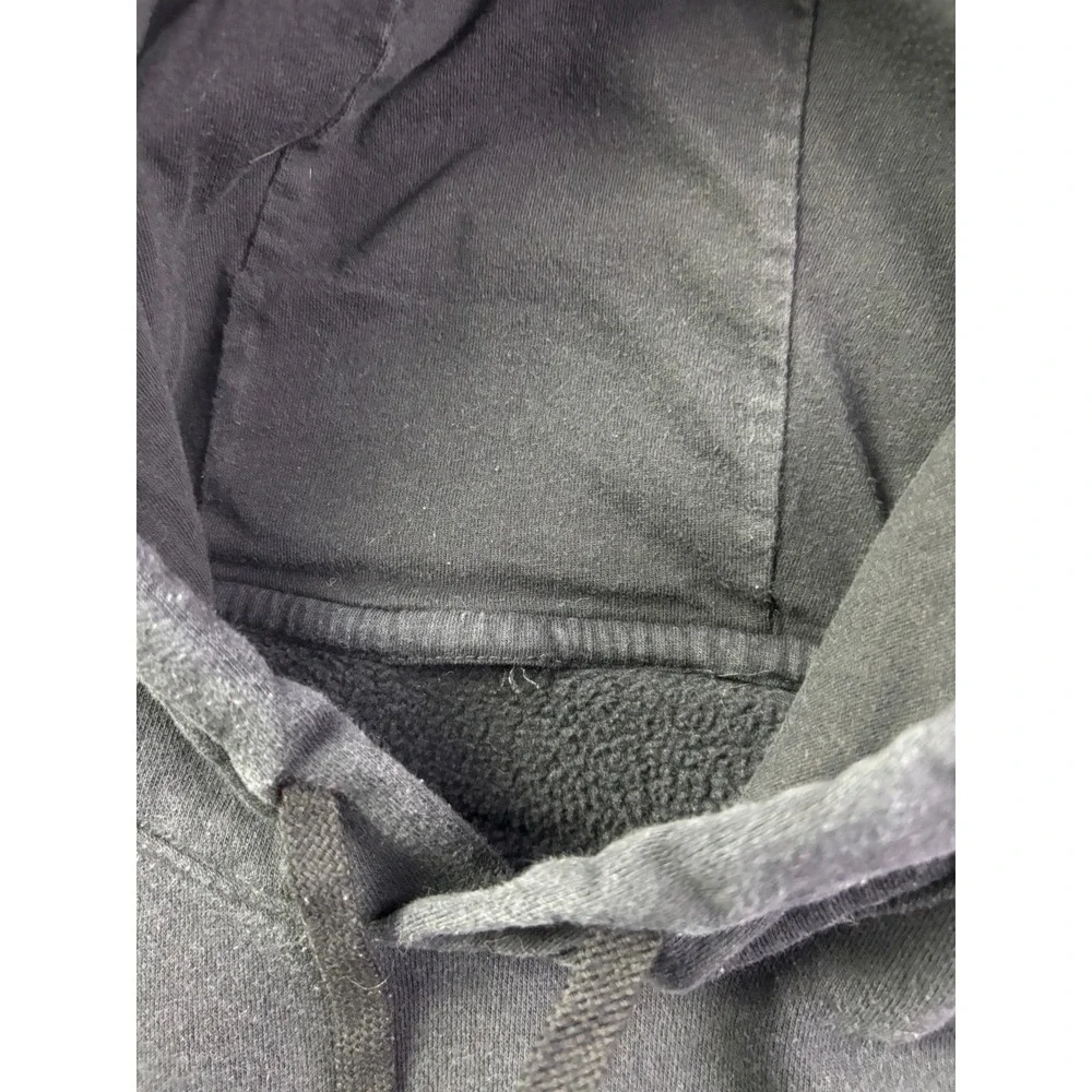 Nike Hoodie Mens‎ Medium Black Retro Patch Logo Fleece Pullover Sweatshirt